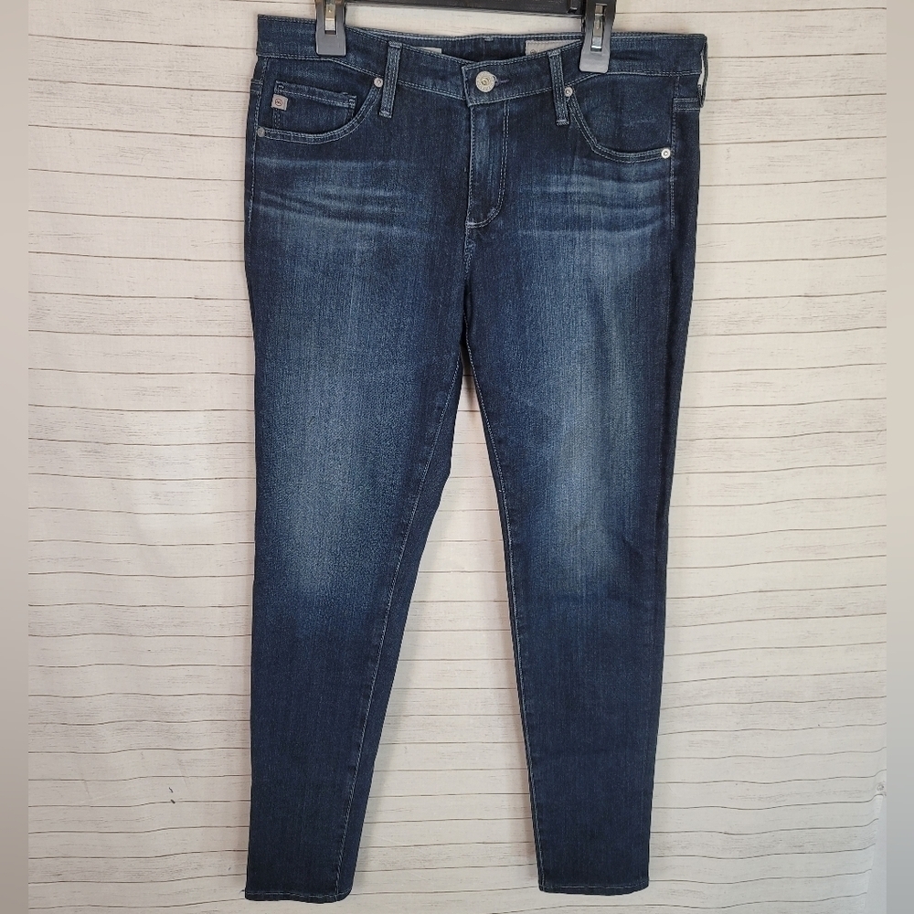 AG ADRIANO GOLDSCHMIED THE LEGGING ANKLE DARK WASH, SZ 28